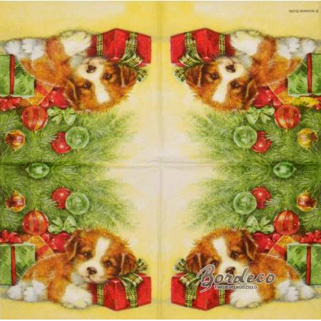 Serwetka decoupage firmy AMBIENTE szczeniaczek 25x25cm